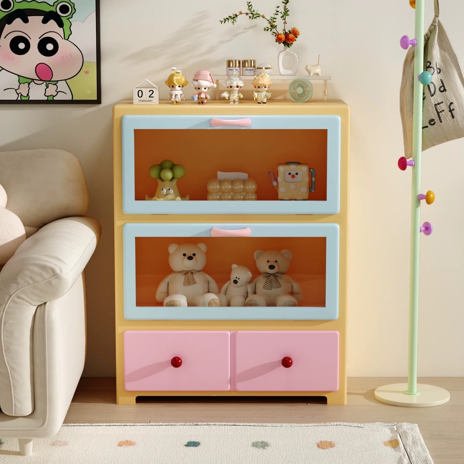 Pink Pastel Display Cabinet