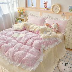 Pink Princess Gingham Bedding Set