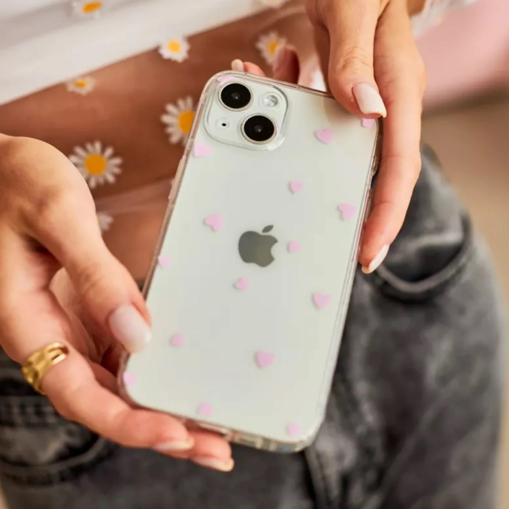 Pink Hearts iPhone case