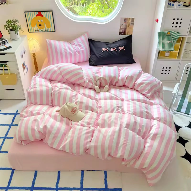 Yellow Polka Dot Bedding Set