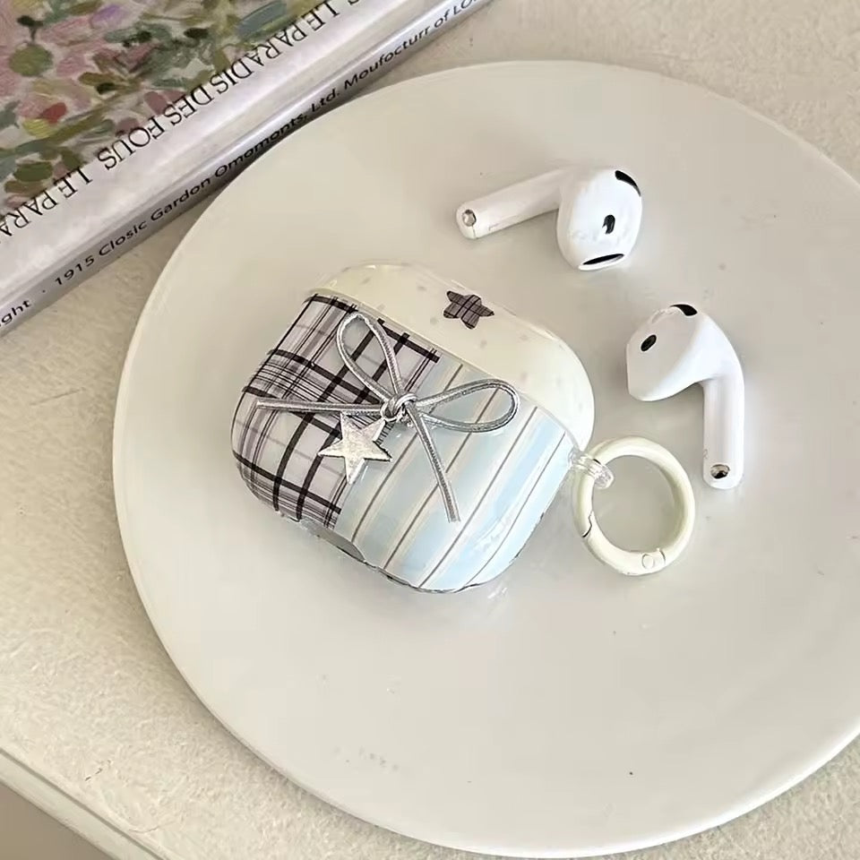 Preppy Plaid Bow AirPods Case