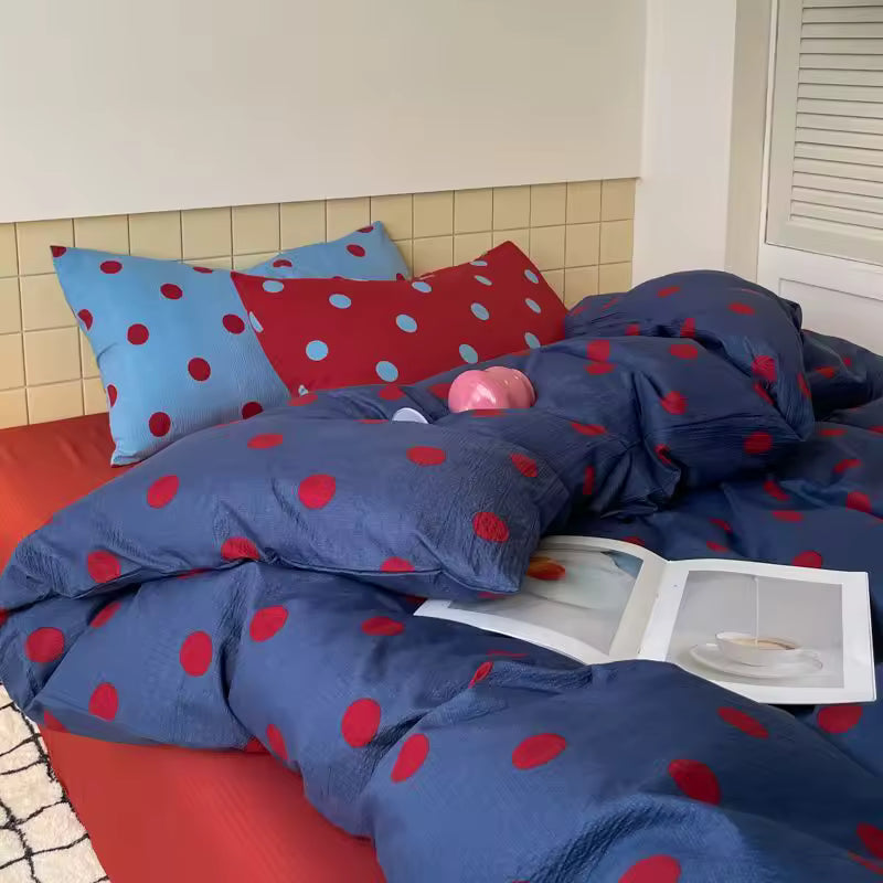 Preppy Polka Dot Duvet Cover Set