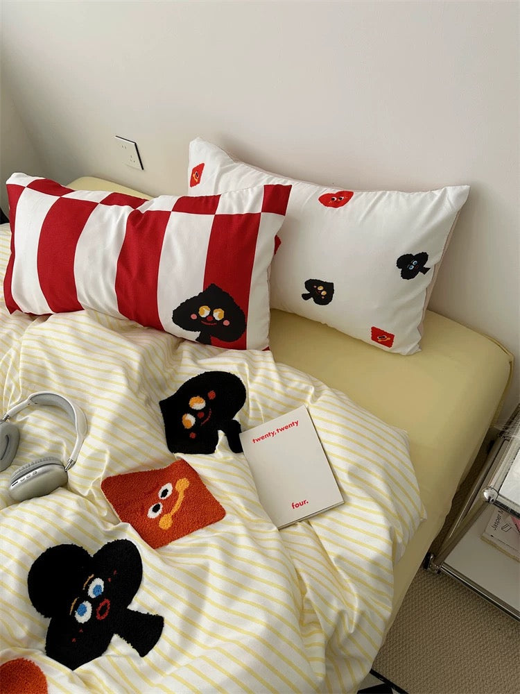 Cartoon Playing Card Bedding Set