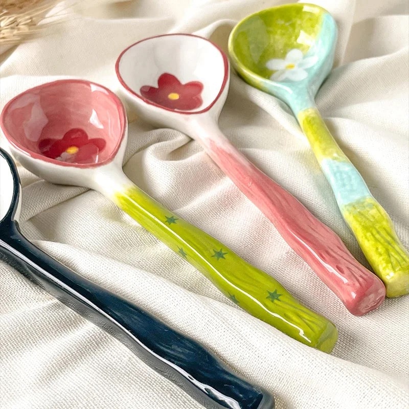 Ceramic Flower Spoon
