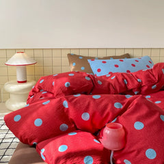 Preppy Polka Dot Duvet Cover Set