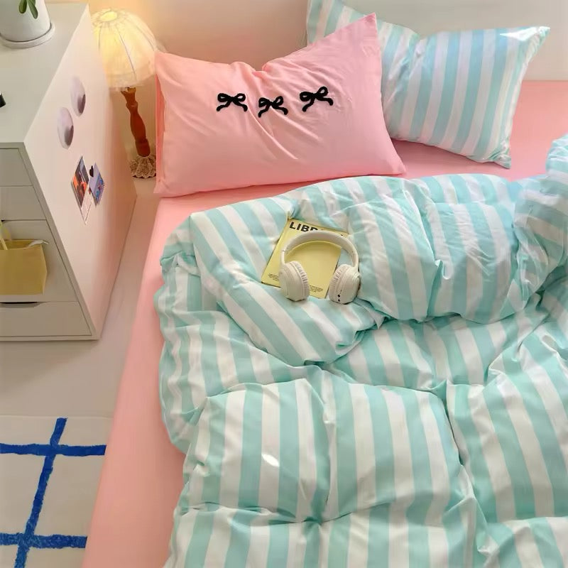 Yellow Polka Dot Bedding Set