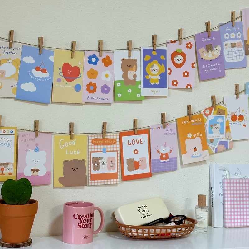 Cute Pastel Postcards Set