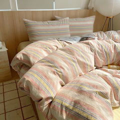 Aesthetic Retro Striped Duvet Cover Set