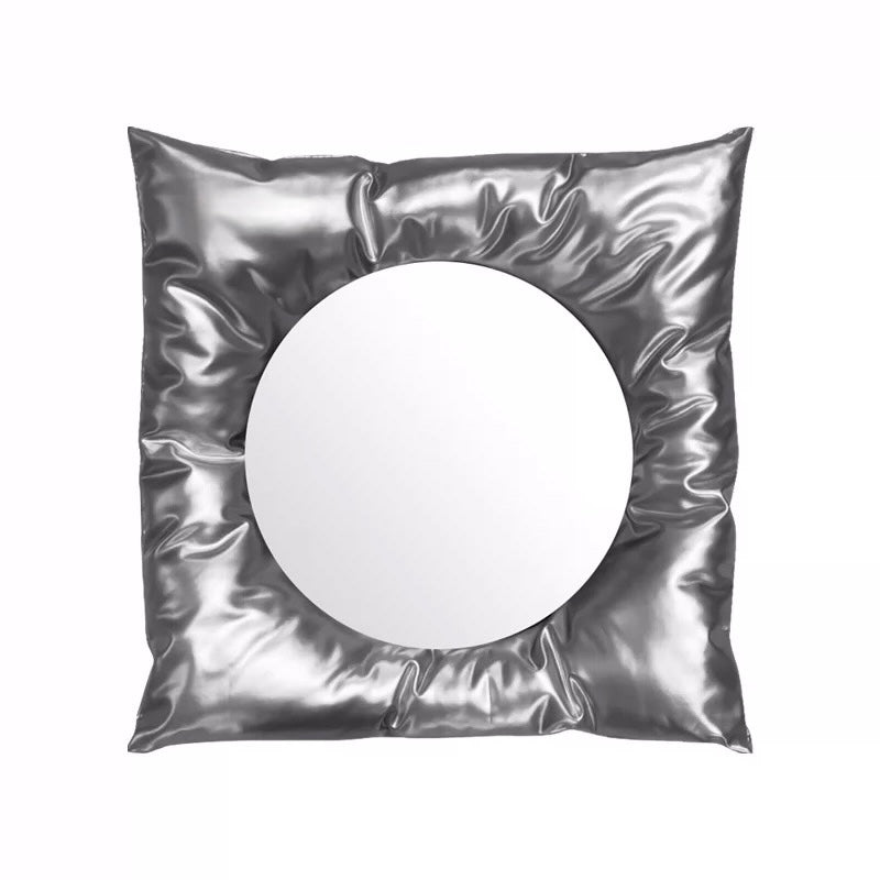 Soft Girl Aesthetic Silver Pillow Mirror