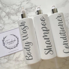 White Bathroom Dispenser Set