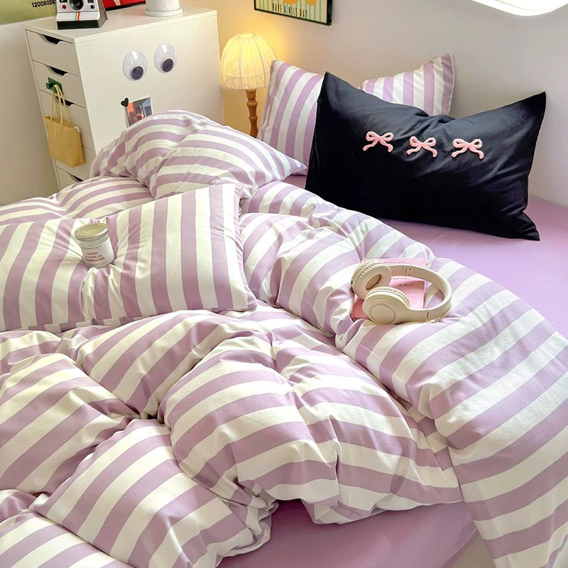 Yellow Polka Dot Bedding Set