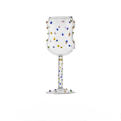 Colorful Dots Wine Goblet Glass