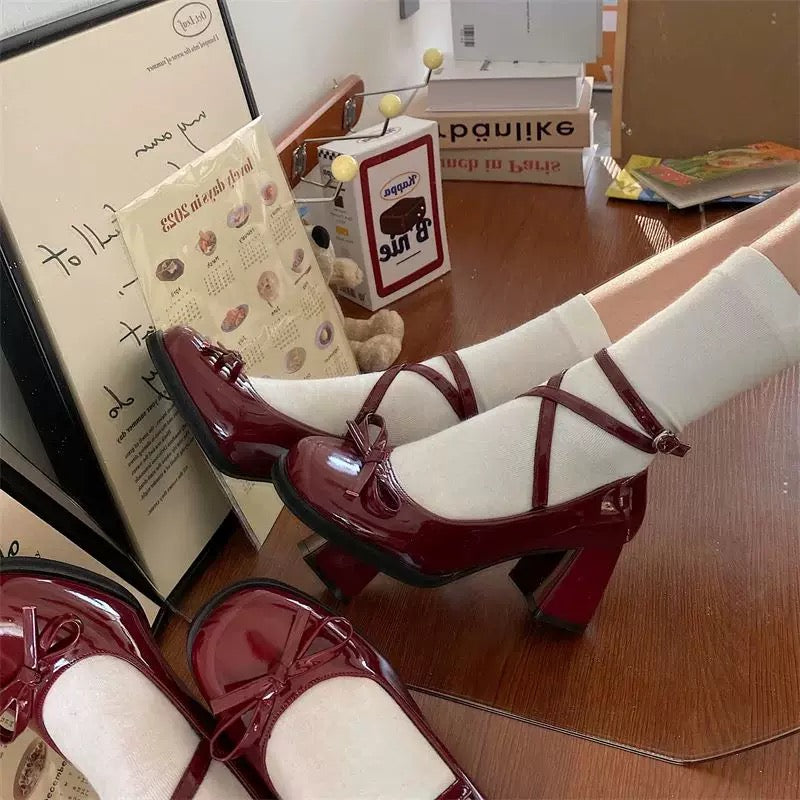 Red Mary Jane Heels