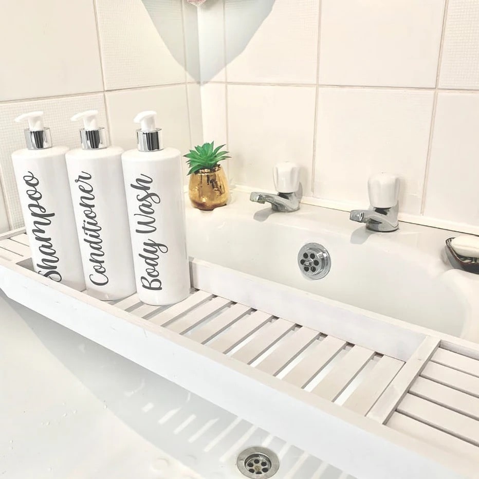 White Bathroom Dispenser Set