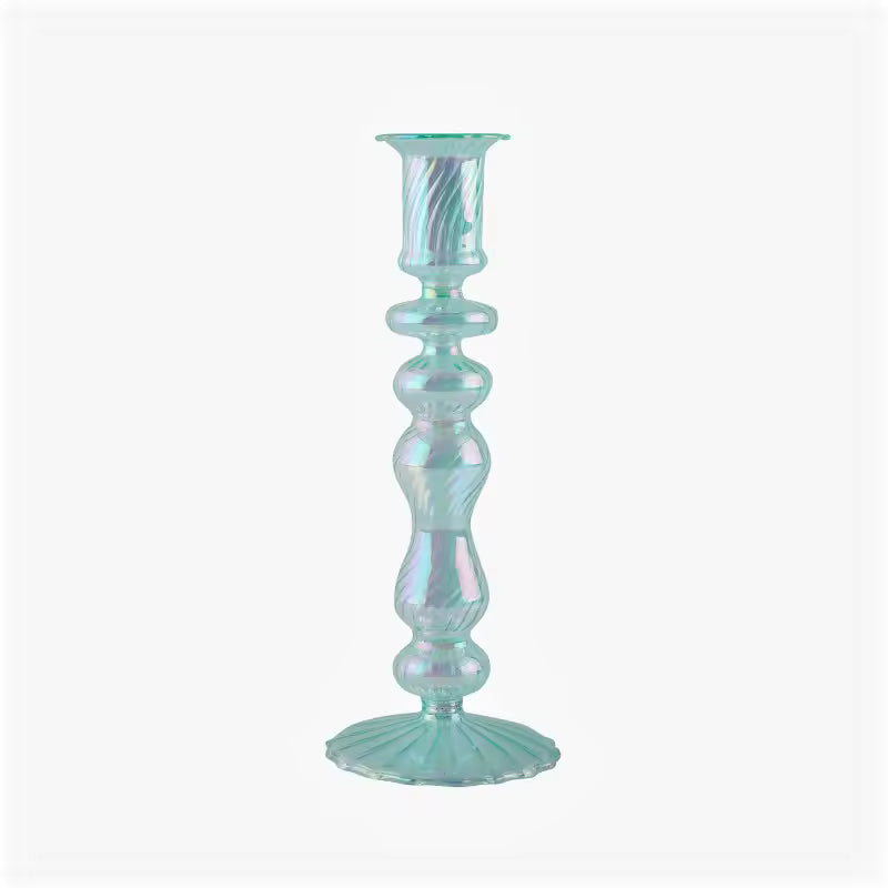 Groovy Glass Taper Candle Holders