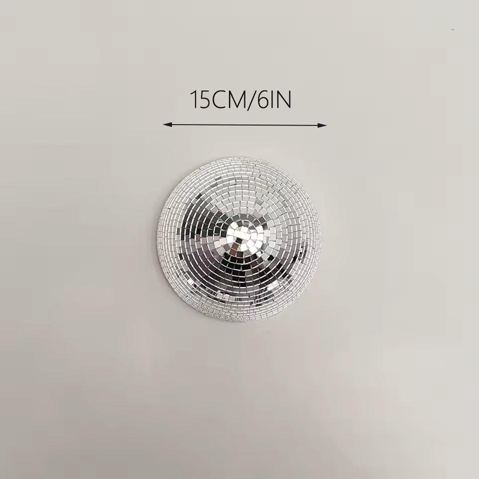 Silver Mirror Disco Ball Wall Decor