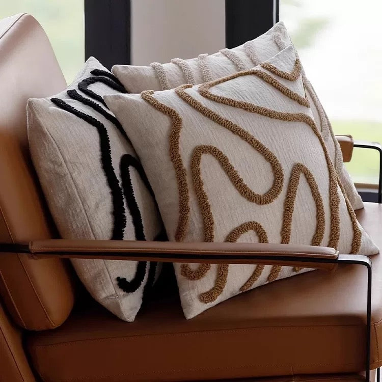 Abstract Line Pillow Cover