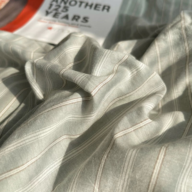 Grey Minimalist Striped Duvet Cover Set