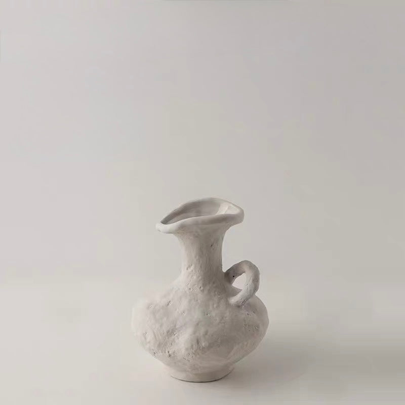 Japandi Minimalist Ceramic White Vase