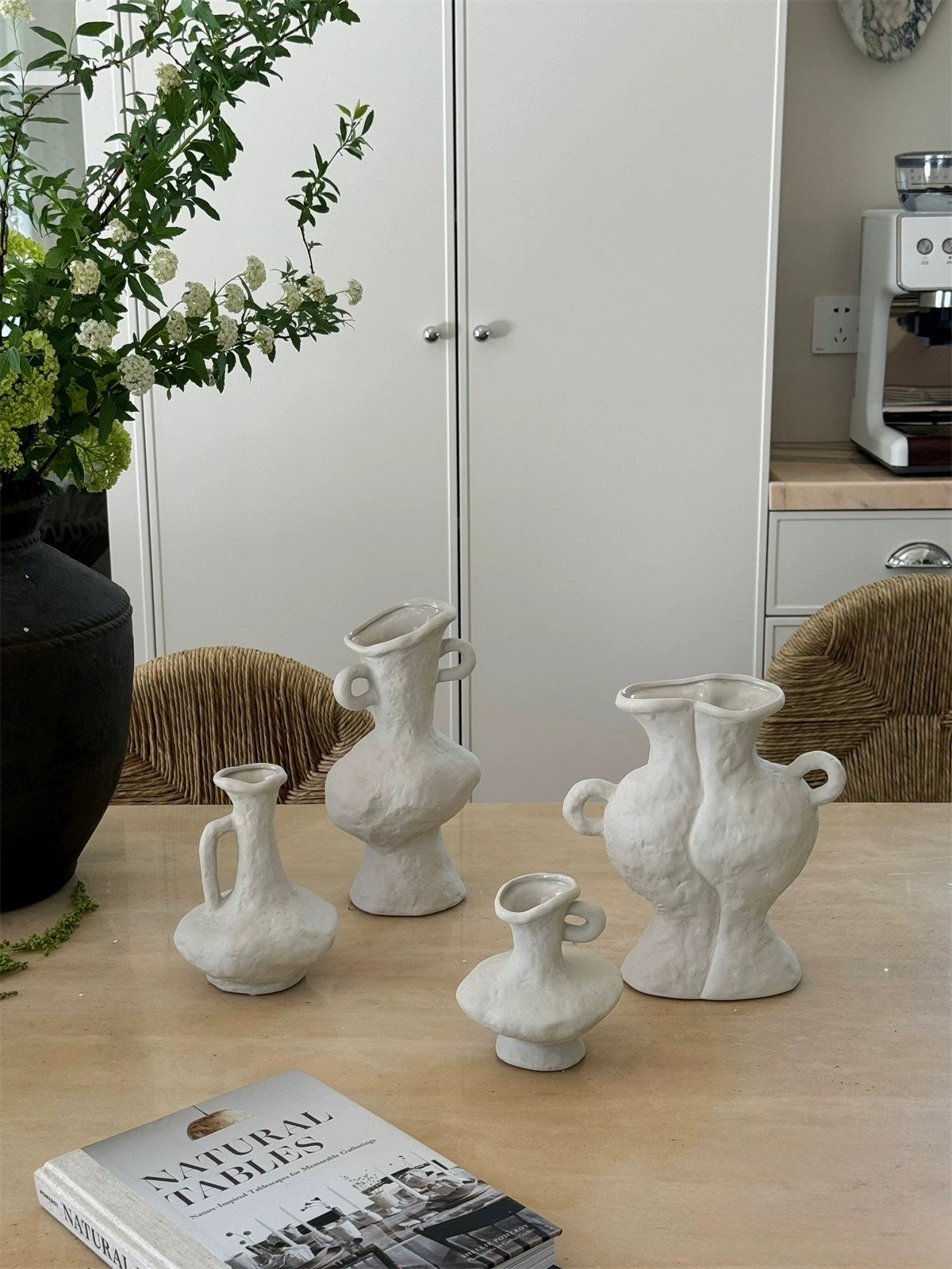 Japandi Minimalist Ceramic White Vase