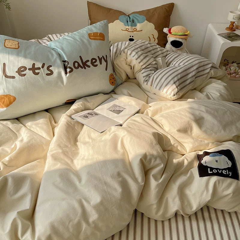 Cute Puppy Cotton Bedding Set