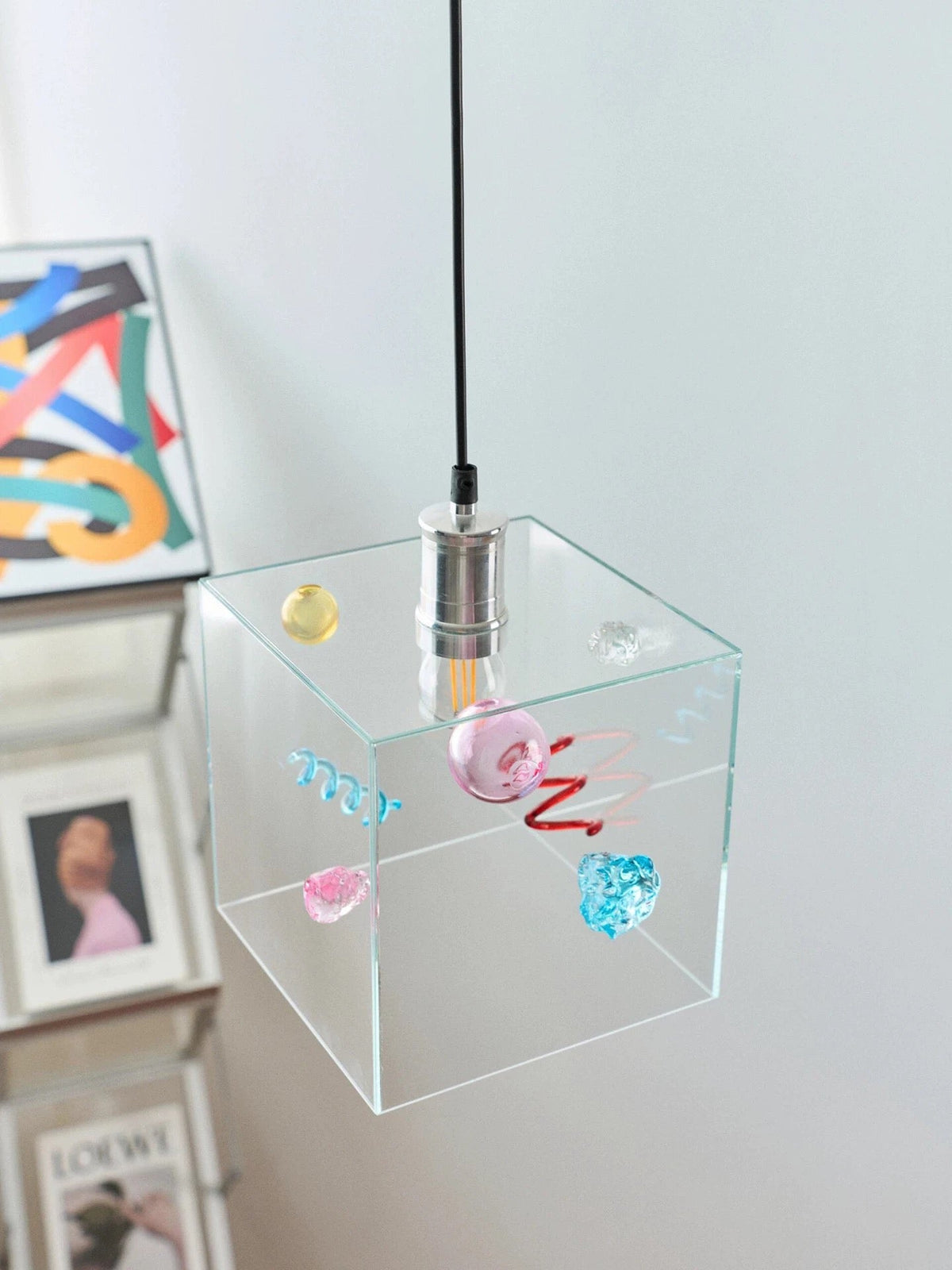 Modern Square Glass Pendant Light