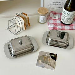 Stainless Steel French Butter Dish