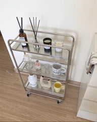 Chrome Rolling Bar Cart