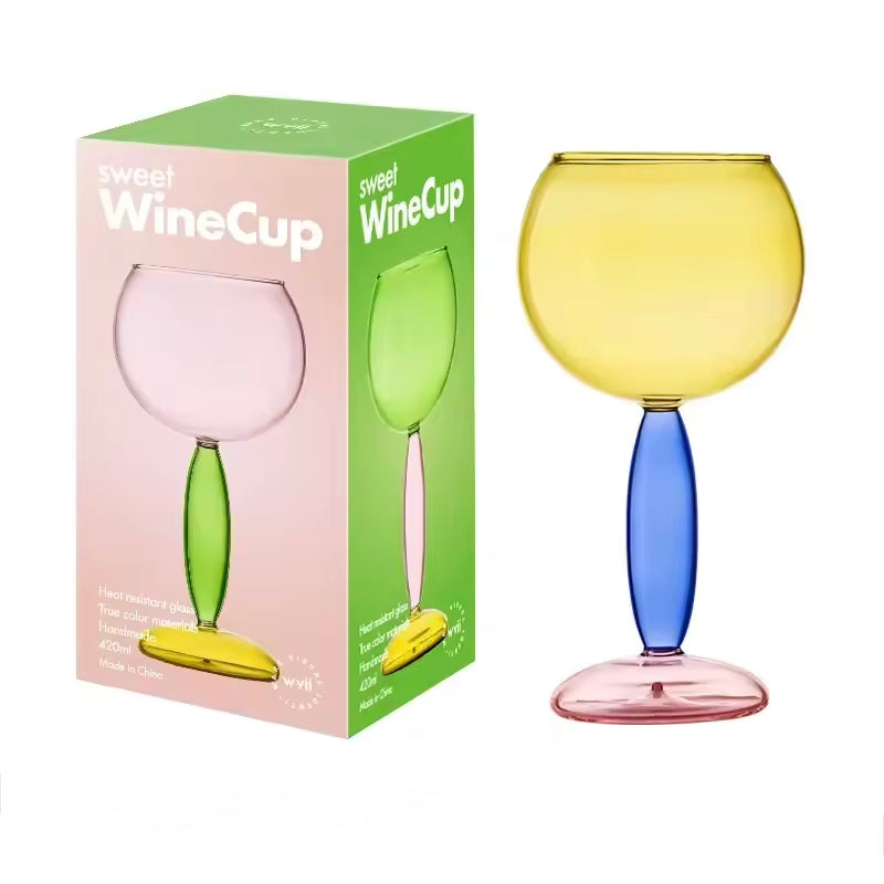 Colored Borosilicate Wine Glasses
