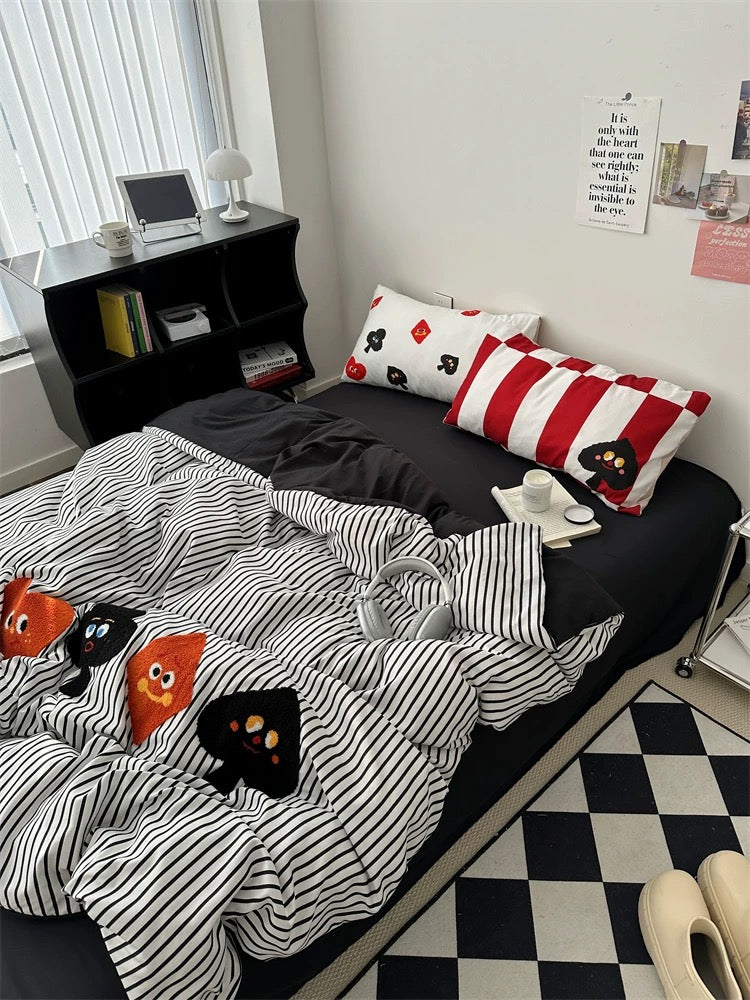 Cartoon Playing Card Bedding Set