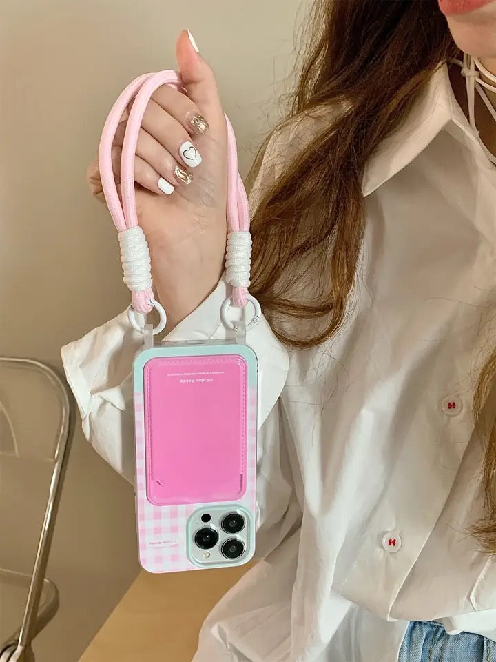 Pink Checkered iPhone Case