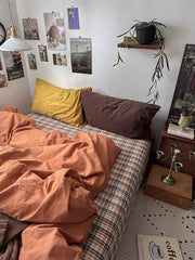 Terracotta Cotton Duvet Cover Set