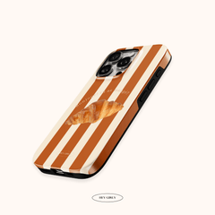 French Croissant Striped iPhone Case