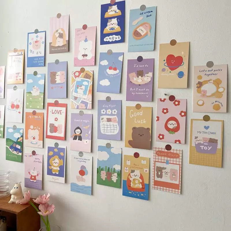 Cute Pastel Postcards Set