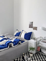 Minimalist Navy Duvet Cover Set