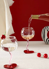 Aesthetic Heart Shaped Wine Glass