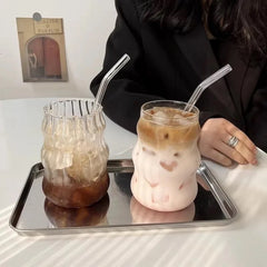 Wavy Glass Coffee Cup