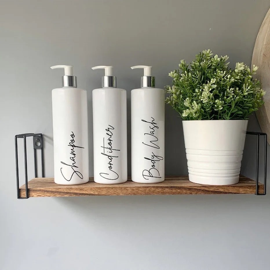 White Bathroom Dispenser Set