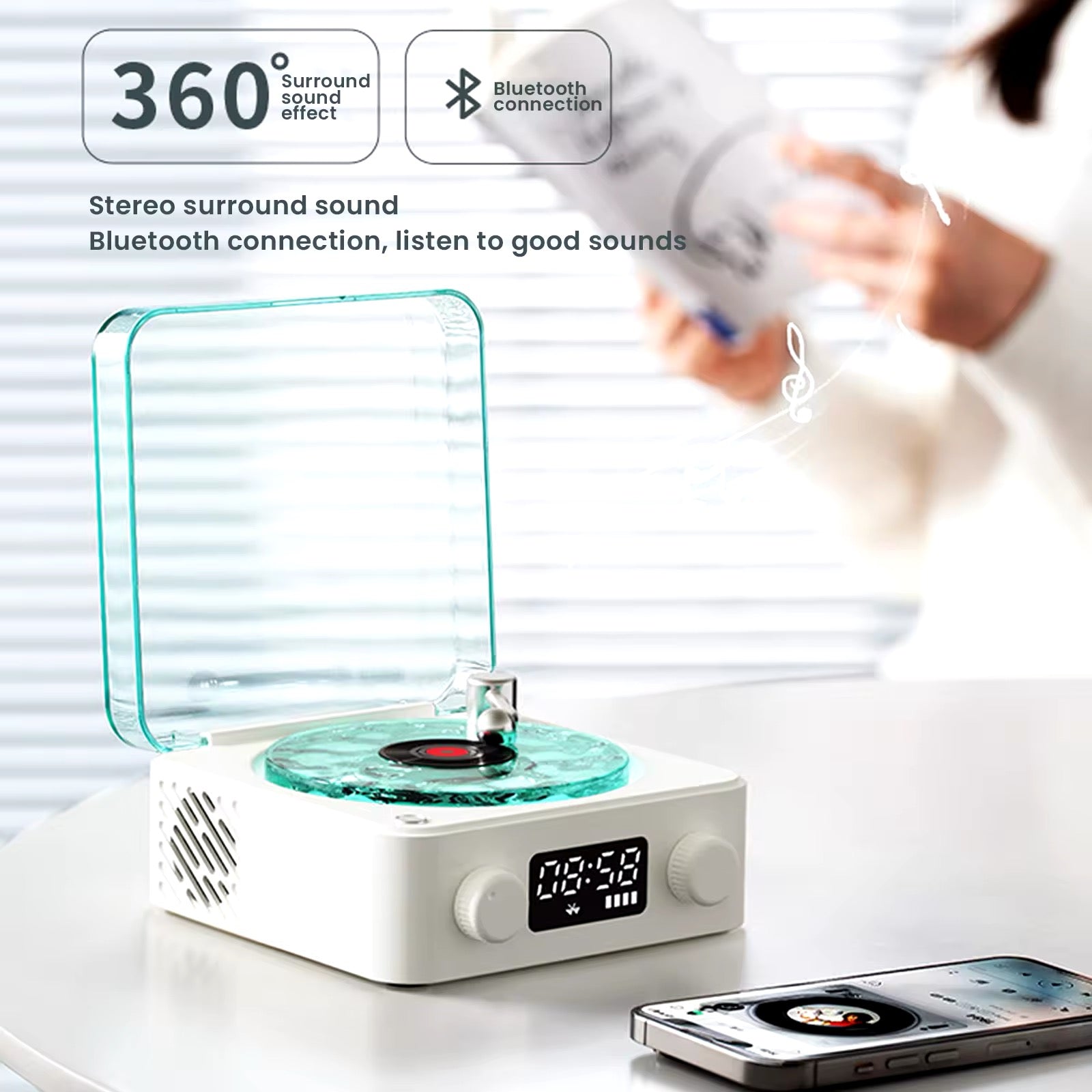 Wave Vinyl Record Player