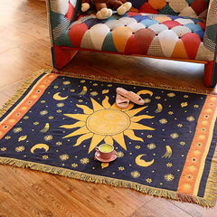 Celestial Sun & Moon Woven Blanket